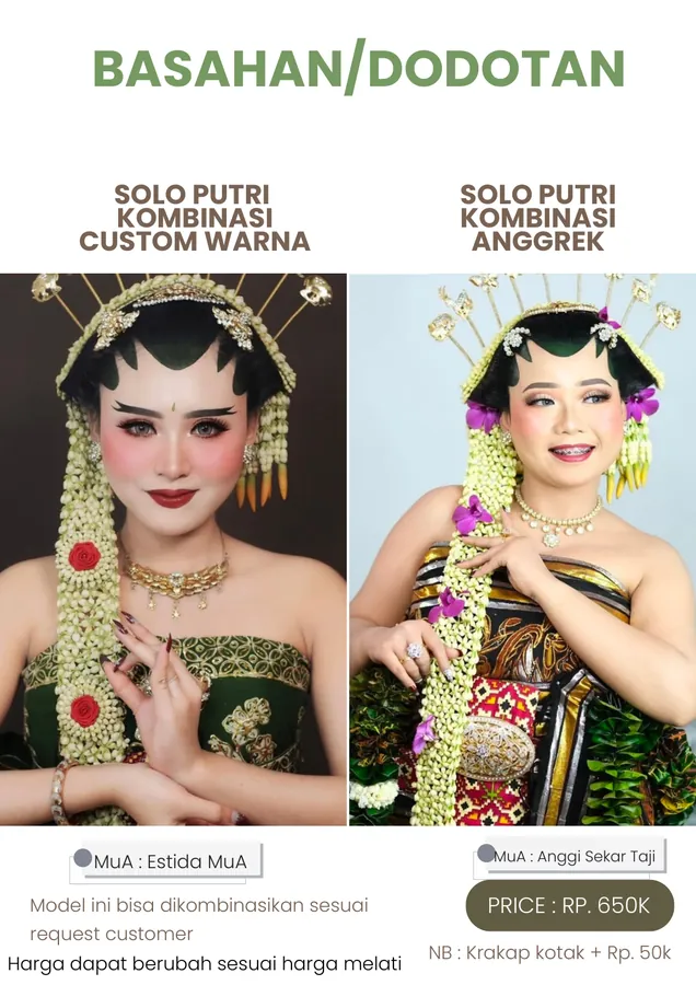 Basahan Dodotan kombinasi custom warna dan anggrek