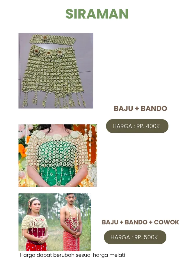 Paket Siraman baju dan bando